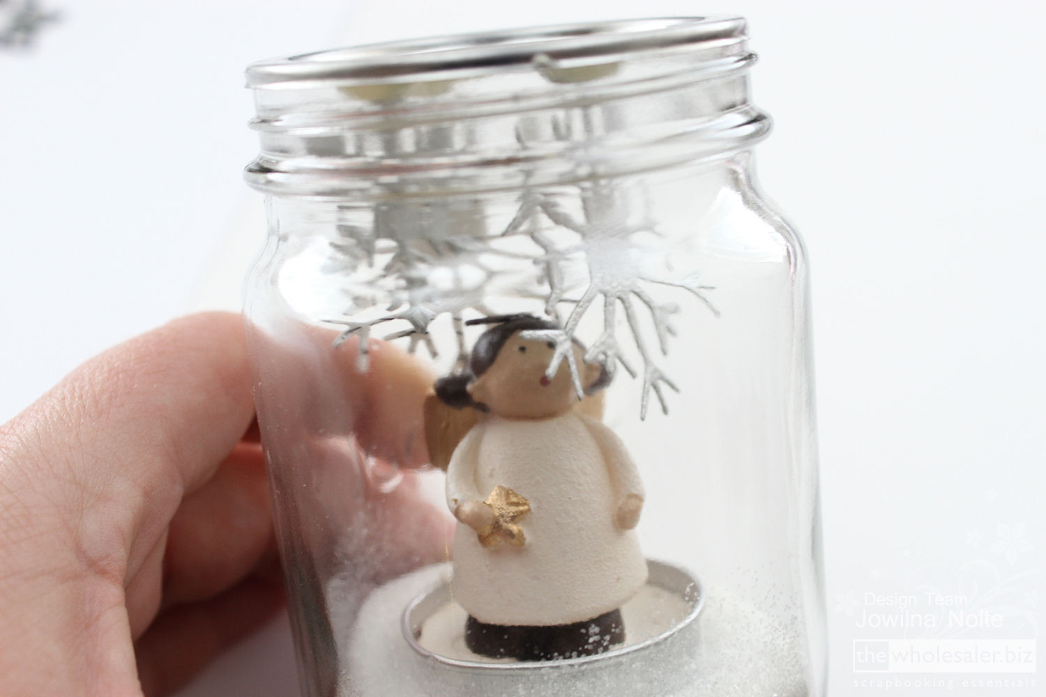 Mason Jar Snow Globe Tutorial - Angel Inside