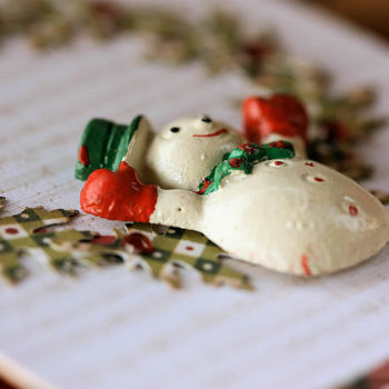 Christmas Tag Snowman Detail