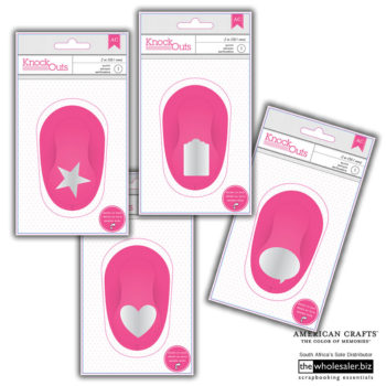 American Crafts Pink Knockouts Punches