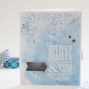 Memento LUXE Ink Technique - Believe Card