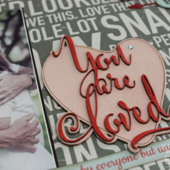 Valentine Scrapbook Layout Die-Cuts