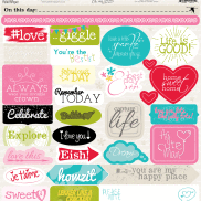 Lady Pattern Paper - Basic Essentials Oh My Word! Sticker Sheet