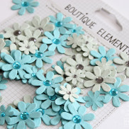 Little Birdie Floral Inspiration - Boutique Elements Blue Closeup