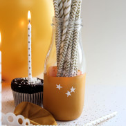 DIY Birthday - Golden Straws