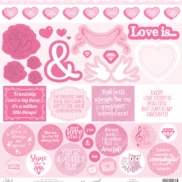 Lady Pattern Paper - It's a PINK thing - Fussy Cut Sheet