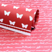 Lady Pattern Paper - LPP0022 - Basic Essentials - Script- Red Pop