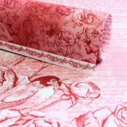 Lady Pattern Paper - LPPO001 - Ooh La Limited - Daughter's Rose - Red Pop