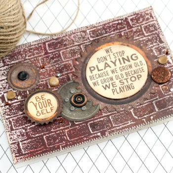 Stamp and Embossing - Brick Wall