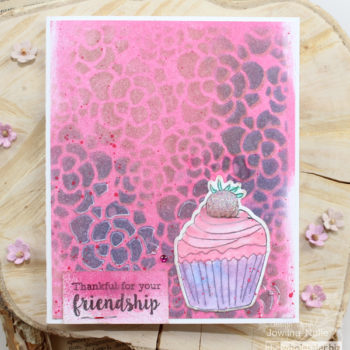 Stencilled Background - Card