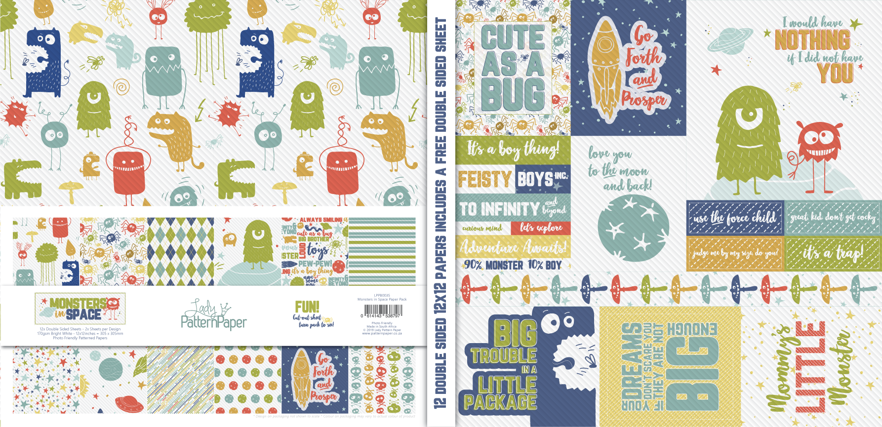LPPB0035 - Monsters in Space Paper Pack