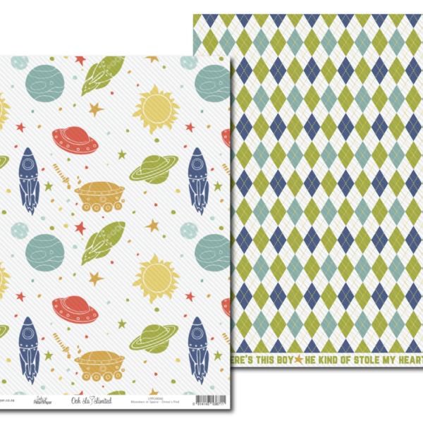 LPPO0060 - Lady Pattern Paper - Monsters in Space - Orions Pod