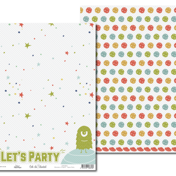 LPPO0061 - Lady Pattern Paper - Monsters in Space - Space Party