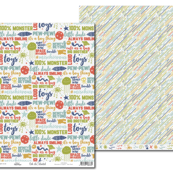 LPPO0062 - Lady Pattern Paper - Monsters in Space - Pew-Pew!